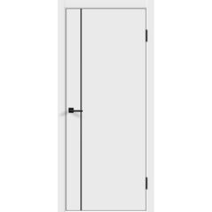 Купить Межкомнатная дверь ПЭТ Альтекс-2 белая кромка Al чёрная