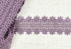 Кружево плетеное, ш. 7 см, сиреневый