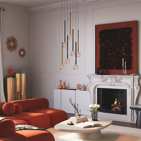 Подвесной светодиодный светильник Maytoni Bubble dream MOD383PL-L40BBS3K