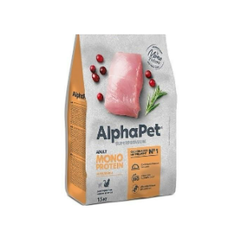 Сухой корм для кошек AlphaPet Superpremium Monoprotein из индейки, 3 кг