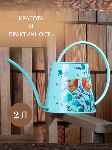 Лейка садовая 2Л для цветов и комнатных растений Berry&Bird