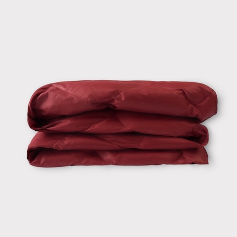 Дорожный плед-пончо пуховый 130х170 German Grass Travel Cape Plaid бордовый