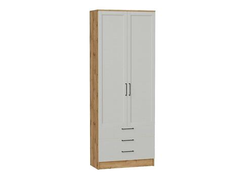 Шкаф двухстворчатый Стиль ШК-803 с ящиками Grey Silkwood Дуб Вотан