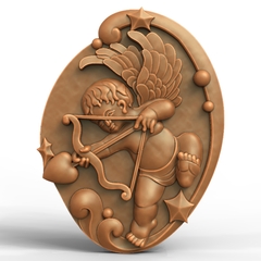 Силиконовый молд Камея Купидон большой № 0161