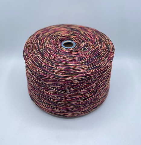 Авторская смотка (пр.Италия) 296м/100гр, Хлопок/Шерсть/Меринос/Полиамид/Вискоза/Кашемир, цвет-Закат , арт.36493