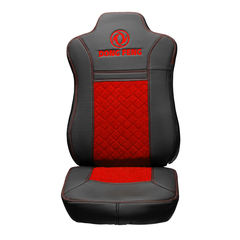 Чехлы DONGFENG GX (экокожа, черный, красная вставка)