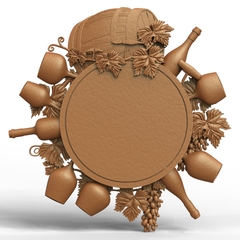 Силиконовый молд № 565 Бочка с вином