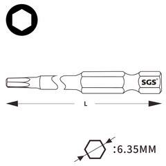 Бита шестигранная HEX 2,5 х65мм Impact(ударная) S2 1шт SGS 6365-H2.5-IB
