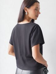 Нарядная футболка с принтом пайетками  D49.133 (131294)