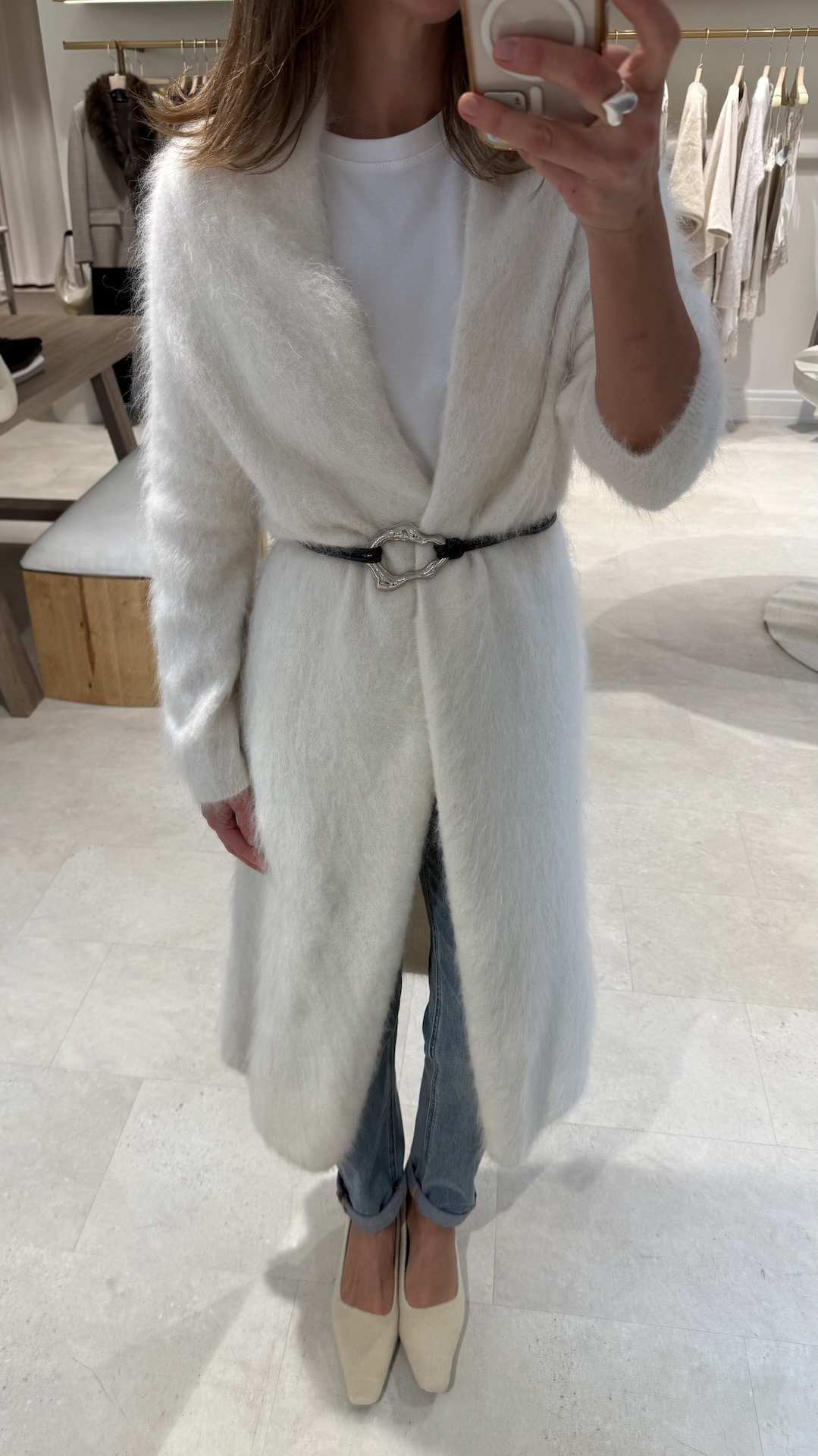 Длинный кардиган из смесовой альпаки