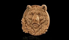 Силиконовый молд Медведь (медальон) № 0465