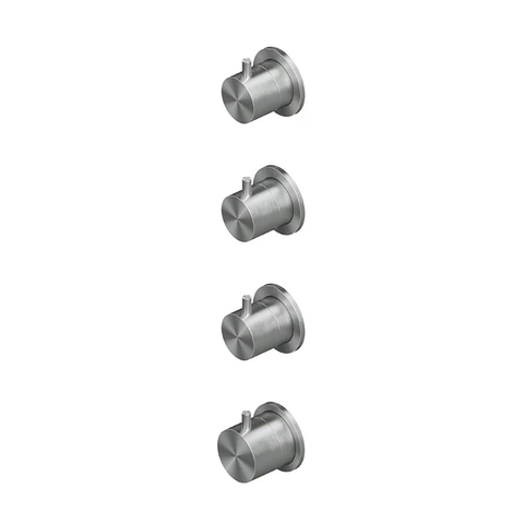 QuadroDesign Source 1250.00AS Смеситель для душа, встраиваемый, термостатический, с 3-мя запорными вентилями, цвет: Brushed Stainless Steel
