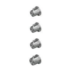 QuadroDesign Source 1250.00AS Смеситель для душа, встраиваемый, термостатический, с 3-мя запорными вентилями, цвет: Brushed Stainless Steel фото