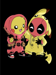 Открытка Deadpool and Pikachu
