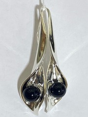 Калла (серьги из серебра)