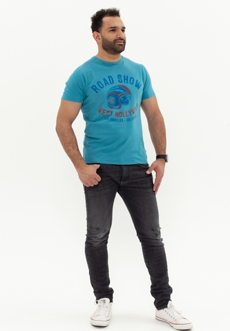 Футболка Bowery NYC "Road Show" Slub Pagoda Blue