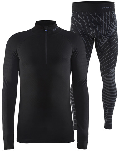 Комплект термобелья Craft Active Intensity Zip Black Print мужской