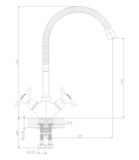 Смеситель для кухни с гибким изливом Q02-75