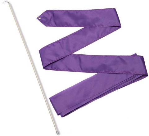 Лента гимнастическая 6,0 м с палочкой  56см Фиолетовый СЕ6-17 (Лента гимнастическая с палочкой 56 см СЕ6 6,0 м фиолетовый)