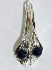 Калла (серьги из серебра)