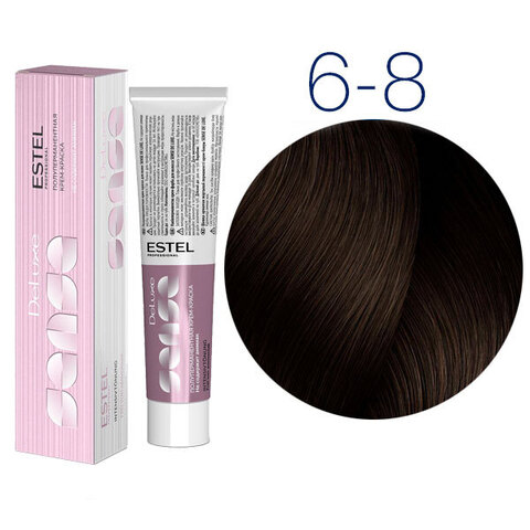Estel Professional DeLuxe Sense 6-7 (Темно-русый коричневый) - Полуперманентная крем-краска для волос