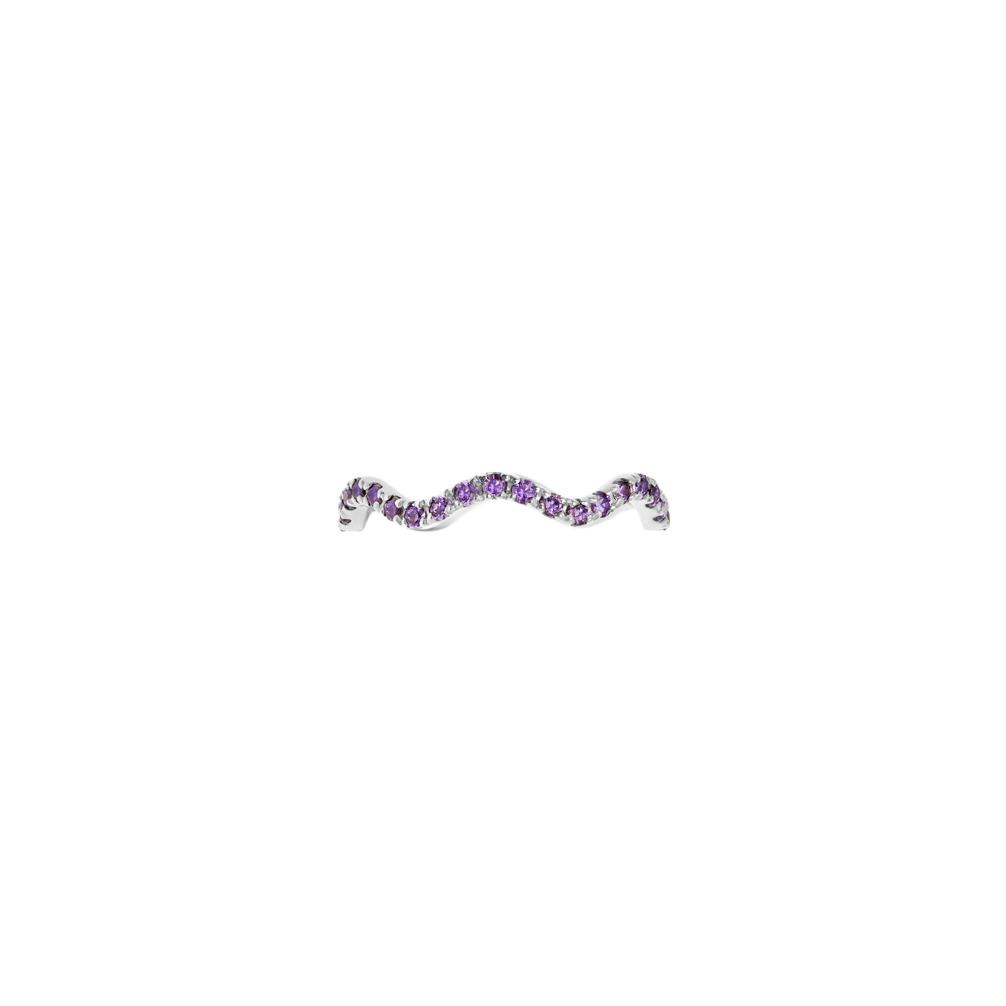 VIVA LA VIKA Кольцо Wave Pave Ring – Silver Violet кольцо viva la vika wave pave ring silver rainbow 16 мл