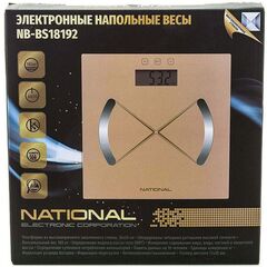 Весы напольные электронные, National, NB-BS18192, до 180 кг, с функц измер жира,жидк,кост ткани