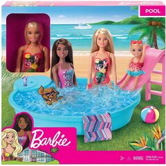Кукла Барби и бассейн c горкой Barbie (уценённый товар)