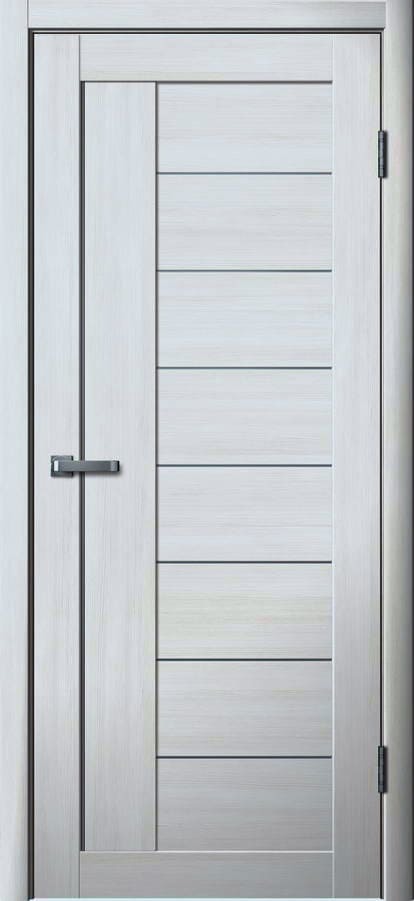 Дверь межкомнатная Двероникс 01Л, цвет пепельный ясень, экошпон, стекло матовое