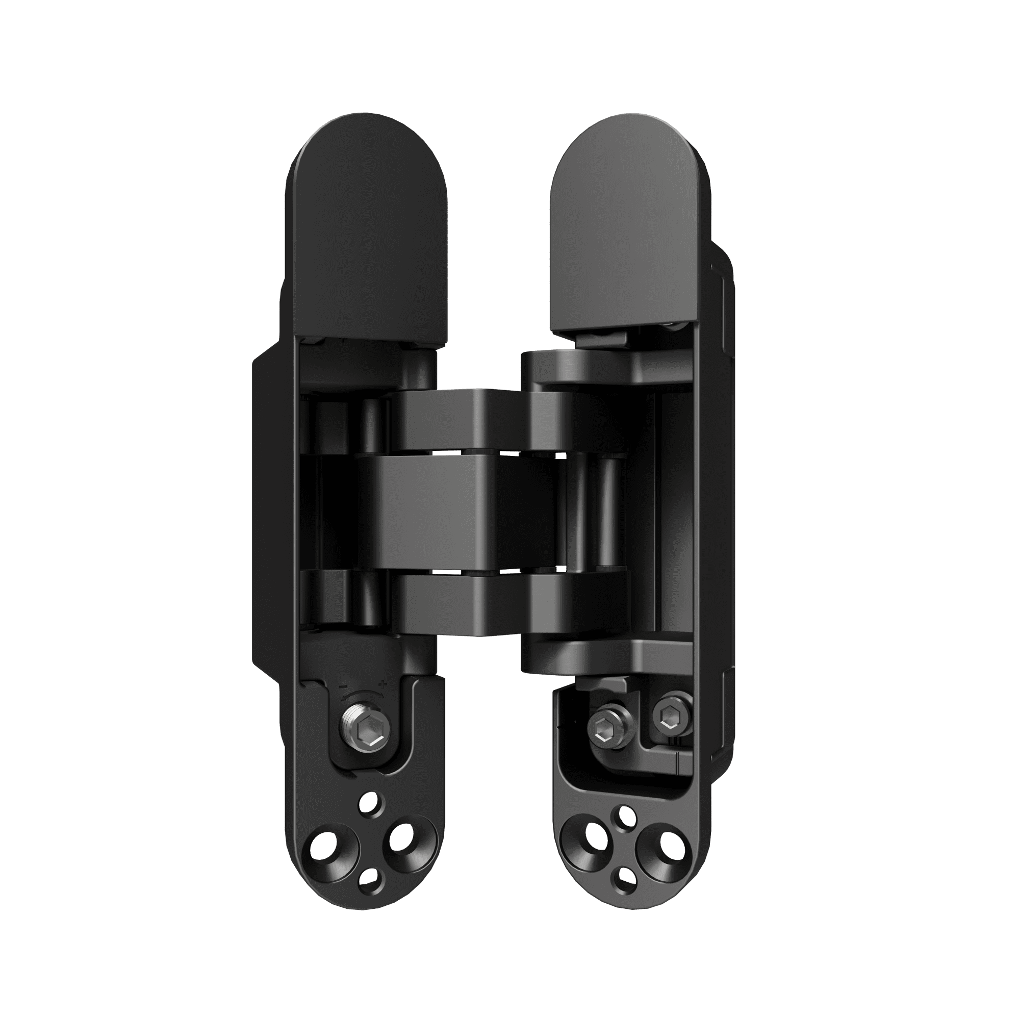 Петли (комплект) скрытая с осевым смещением, универсальная, с 3D-регулировкой ВДФ (ЗСК) CDH-3D 135x27-S MBL (2шт) с накладками, цвет черный матовый (гарантия - 12 месяцев)