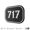 Номерок на дверь квартиры 717, для кабинета, офиса, шильдик 9 х 7 см, черный, Айдентика Технолоджи