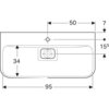 Geberit 824100000+125400600 Комплект 824100000 myDay Шкафчик под раковину 880х410х405 мм, 1 ящик с подсветкой, белый глянец+125400600 myDay Раковина 1000x480 мм