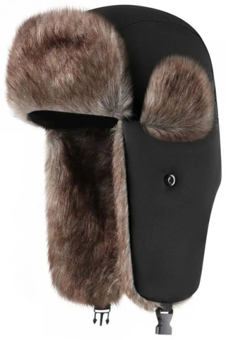 Картинка шапка-ушанка Skully Wear LFM 880_black fur - 1