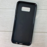 Силиконовый чехол Матовый с глянцевыми краями для Samsung Galaxy S8 Plus (Чёрный)