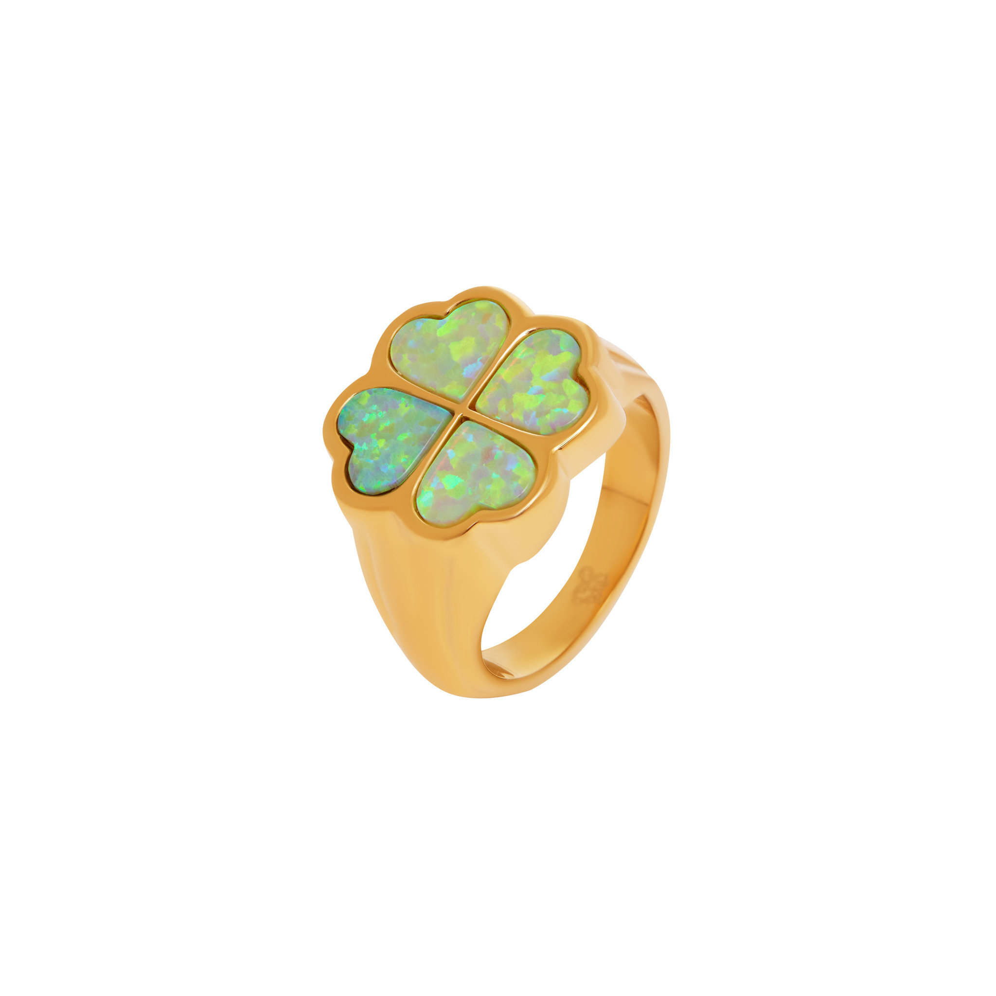 JULY CHILD Кольцо Irish Charm Ring – Gold july child кольцо rose opal ring gold