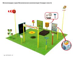 Метеорологическая площадка Серия Металлическая (комплект Стандарт ПЛЮС-2)