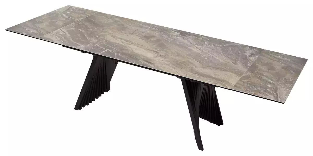 Стол IVAR 180 MARBLES KL-80 Серый мрамор, итальянская керамика, DISAUR