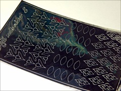 Металлизированные наклейки Arti nails Stiker цвет серебро №8