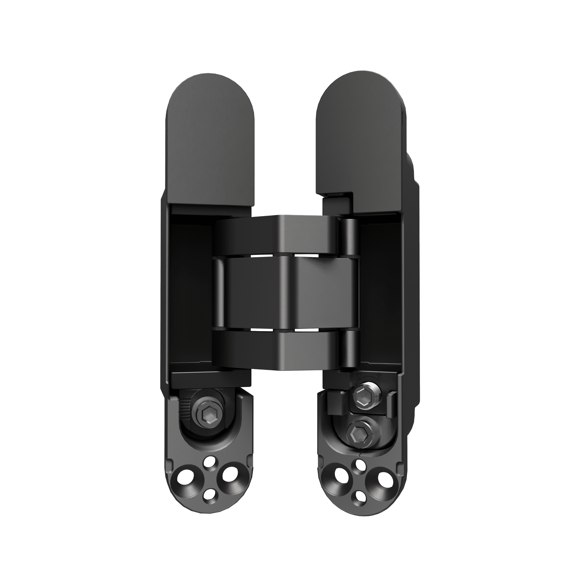 Петли (комплект) скрытая соосная, универсальная, с 3D-регулировкой ВДФ (ЗСК) CDH-3D 135x27 MBL (2шт) с накладками, цвет черный матовый (гарантия - 12 месяцев)