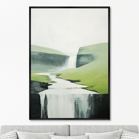 ArtNoMore - Репродукция картины на холсте Landscape collection, Milky rivers, No 1, 2024г.