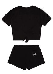 Детский теннисный костюм EA7 Girl Jersey Tracksuit - black