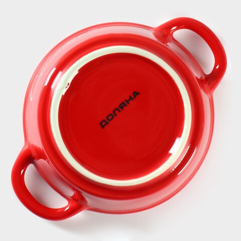Набор керамический для фондю «Лакомка», 300 мл, 2 шпажки, цвет красный
