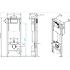 Cersanit 64441 Комплект CARINA XL CO DPL EO slim инсталляция VECTOR кнопка CORNER пластик хром глянцевый