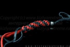 Черно-красный круглый темляк