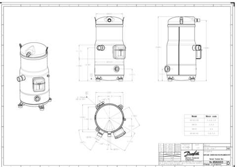 Компрессор спиральный Danfoss SH120A6ALC ( 120H0015 ) серия SH