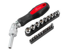 Набор реверсивно-рычажная отвертка с битами, 20 предметов---