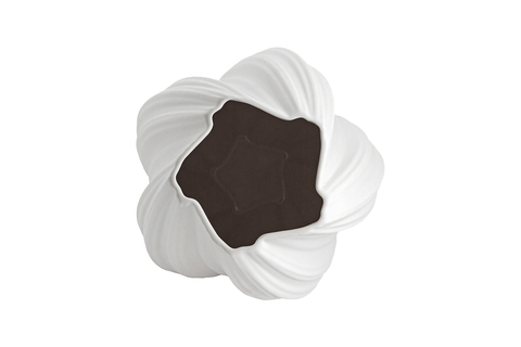 Ваза для цветов 34см Home & Style Волны Ariel белая