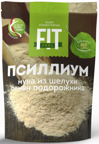 Мука из шелухи семян подорожник Псиллиум FitFeel 150гр