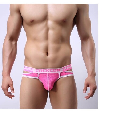 Мужские трусы брифы розовые Cockon X Lace Brief Pink 6101