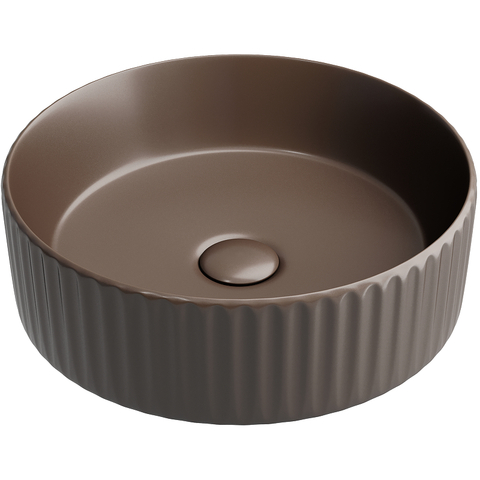 Ceramica Nova CN6057MDB Умывальник чаша накладная круглая 360*360*115мм (цвет Темно-Коричневый Матовый)